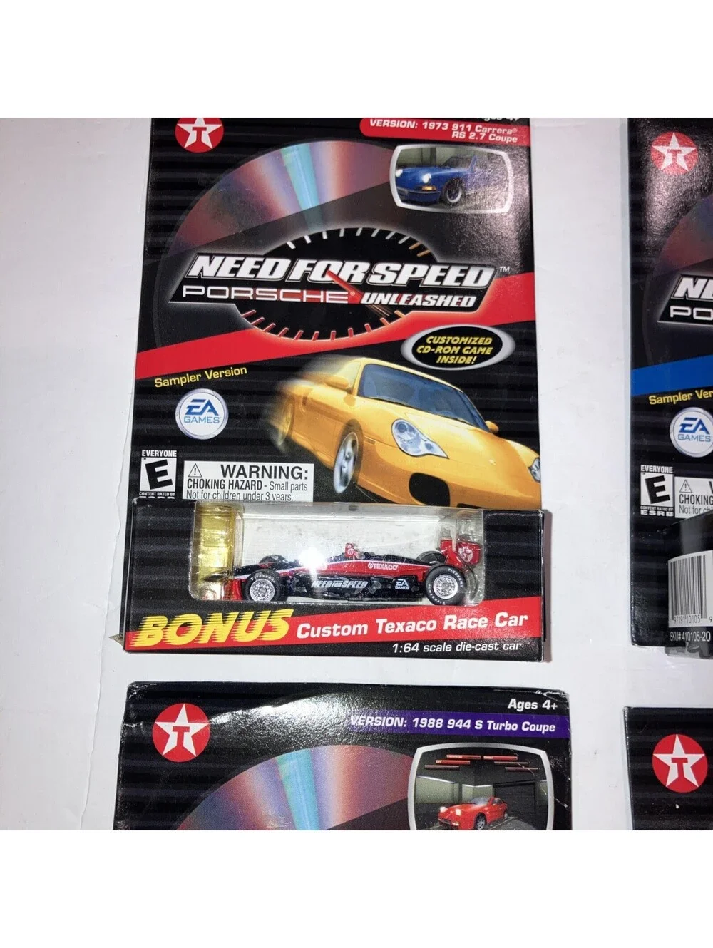 (4) Vintage 2000 Action Diecast Texaco Need For Speed Unleashed NASCAR IndyCar